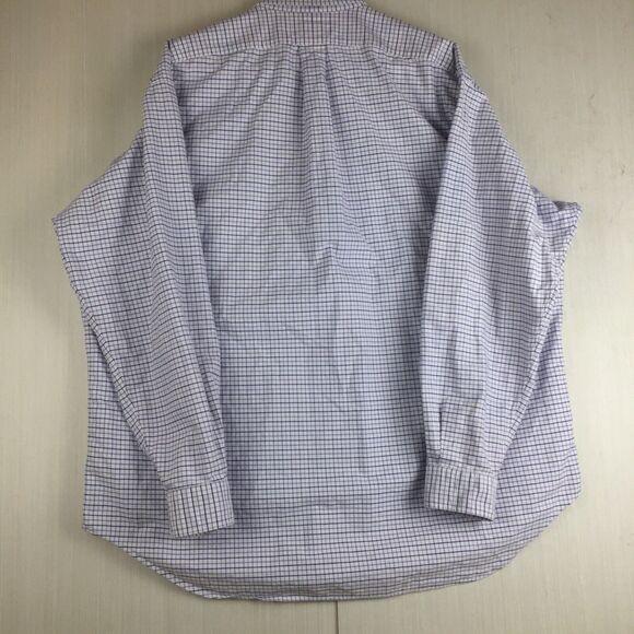 RALPH LAUREN Blake Men Blue Plaid Button Down Long Sleeve 100% Cotton Shirt XL - Picture 6 of 10